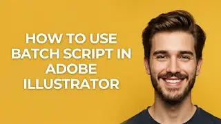 How to Use Batch Script In Adobe Illustrator - GUIDE!