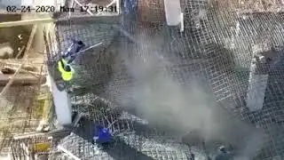 İnşaata Beton Dökerken İnşaat Çöktü