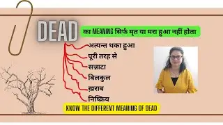 Dead का meaning हमेशा मृत या मरा हुआ नहीं होता: Know the different meaning of DEAD #english #dead