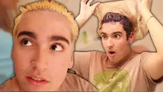 DYING HIS HAIR FROM BLONDE TO SILVER *his hair fell out*
