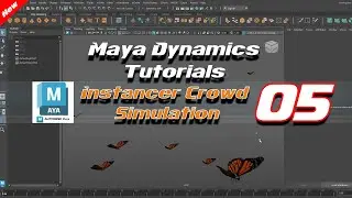 Creating Basic Crowd Simulation in Maya | Maya Particle instancer