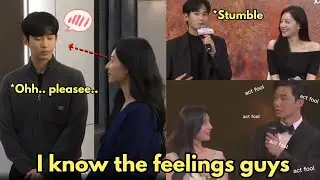 Jiwon has this way to make Kim Soo Hyun and Park Seo Joon lose focus because of it😅