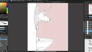 Drawing; A Unicorn Fountain