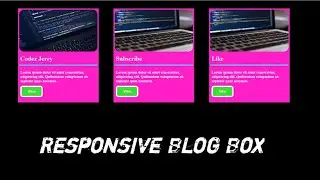 Responsive Blog Box using css grid method with media Query