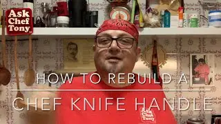How to rebuild a wooden chef knife handle