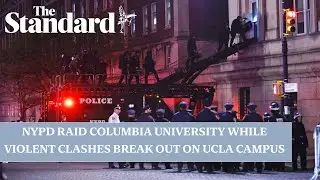 New York riot police storm Columbia University while violent clashes erupt on UCLA campus
