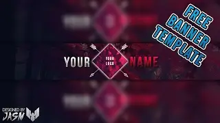 Youtube Banner Template Red Nature Style By JASM
