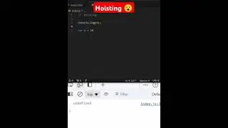 What is Hoisting in Javascript | interview question 