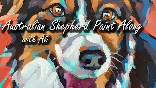 Australian Shepherd Paint Along