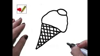 Como Dibujar un Helado de Cucurucho