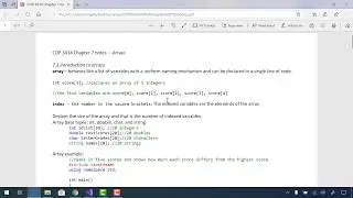 C++ arrays