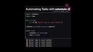 Automating Task with the schedule in python 