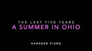 【KARAOKE】MUSICAL『The Last Five Years』A Summer In Ohio 【musical piano instrumental】