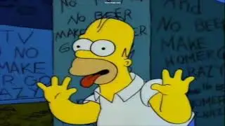 Homer Simpson scares Brolga(For the Ohannas,Mizfitz, and Rascals)