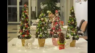 Елочки из природных материалов