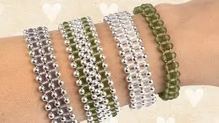 Mehrreihiges Perlen-Armband - Fädelanleitung