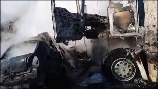 Accident cumplit la Galaţi. Doi tineri au murit carbonizați (FOTO/VIDEO)