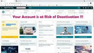 Alert Your Account is at Risk of Deactivation on Amazon Seller Panel !!!