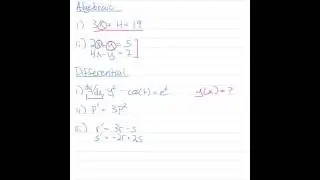 Distinguish between algebraic and differential equations
