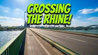 Rhein River Bridge Landscape  4K Tour I Cologne Germany