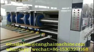large size lead edge feeder two color printer slotter machine