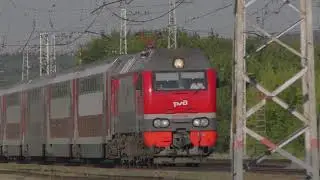 ЭП2к-431 с двухэтажным пассажирским поездом №049 Самара - Москва