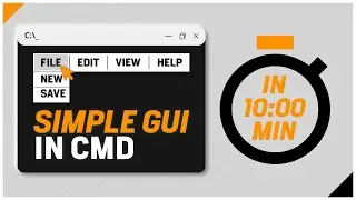 [10 min challenge] - Setting a Simple GUI in Batch | Professional Looking GUI in CMD is not So Far