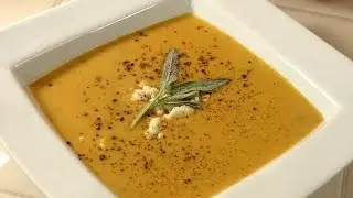 Butternut Squash Soup with Gorgonzola and Sage