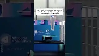 This French Diver Slipped And Bounced Into The Water At A Ceremony And Even He Thought It Was Funny
