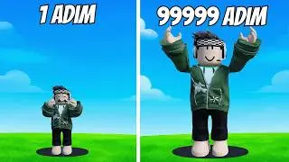 ROBLOX but I'M GROWING +1 WITH EVERY STEP!