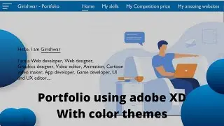 How to make a portfolio using Adobe XD [With color themes]