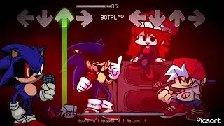 Соник оценивает фнф против Соник ехе Friday night funkin vs sonic exe too slow week 1