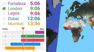 Horzono world clock & visual time zone converter Android app introduction of unique features
