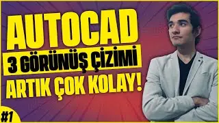 ✅ AUTOCAD 3 GÖRÜNÜŞ ÇIKARMA ✅  Autocad Çizim Örnekleri #1 (ÖĞRENME GARANTİLİ AUTOCAD DERSİ)