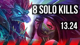 TRUNDLE vs AKALI (TOP) | 8 solo kills, Rank 15 Trundle | KR Master | 13.24