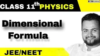 Dimensional Formula for JEE  and NEET!!Dimensional Formula of Most Imp Quantities!! Unit & Dimension