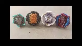 Beyblade Burst Battle: Sphinx S4 Vs. Wrath Cobra C7 Vs. Destruction Belfyre B7 Vs. Turbo Achilles A4