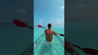 Would you go kayaking here? 😍🏝️ #maldivesisland #maldives #travel