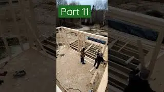 Leveling walls.  Installation of jibs. Frame house on stilts. Part 11 