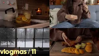 vlogmas jour 11 🪉🕯️ on jase de tricot & je me mets dans l'ambiance de Noël