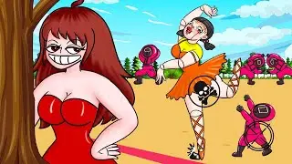 Squid Game Parody GirlFriend Revenge  - Friday Night Funkin' Animation | Gacha Animations