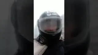 Winter ride on road morning.