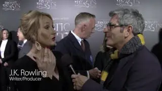 On the black carpet at the Fantastic Beasts and Where to Find Them world premiere