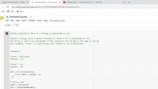 PYTHON -Program to check if a string is  palindrome