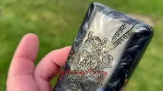 "Oda" twin 21700 dna250c stabwood engraved hybrid mod