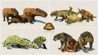 ALL NEW 45 MODDED DINOSAURS AND CREATURES IN JURASSIC WORLD EVOLUTION 2