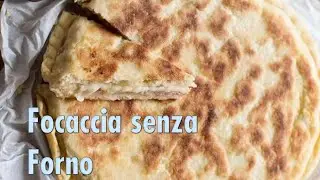 Focaccia cotta in padella, super filante pronta in 5 minuti.