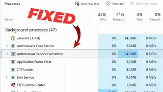 How to OPTIMIZE or DISABLE Antimalware Service Executable High RAM Usage