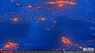Jun 8, 2023: Sunrise at Erupting Kilauea Volcano, Hawaii