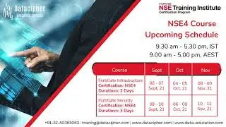 Fortinet Authorized NSE4 Training Sep Oct Nov 2021